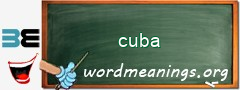 WordMeaning blackboard for cuba